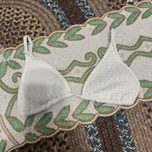 wild fable White Smocked Triangle Bikini Top